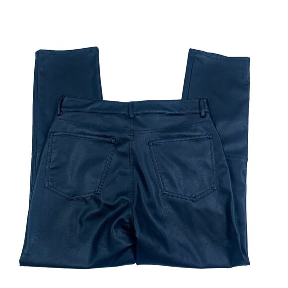H&M Faux/Vegan Leather 5 Pocket Hi-Waisted Pants Women's Size 10 - Picture 3 of 8